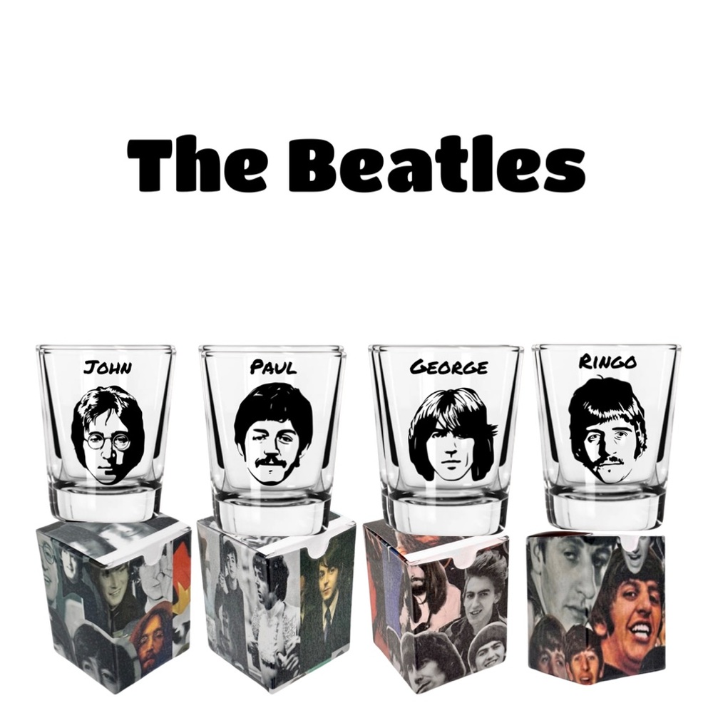 The Beatles Shot Glass/Gift Box Set of 4